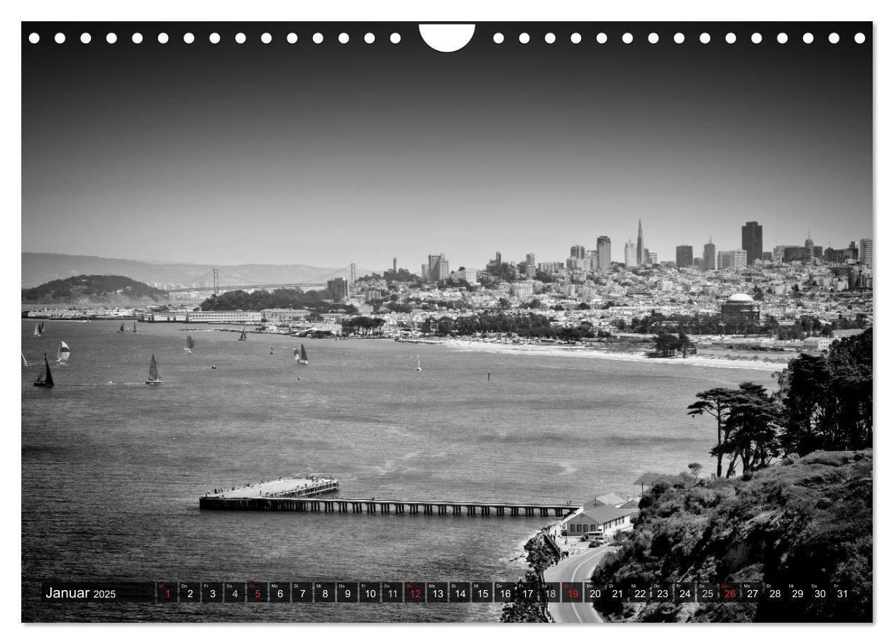 Bild: 9783435581368 | SAN FRANCISCO Monochrome Ansichten (Wandkalender 2025 DIN A4 quer),...