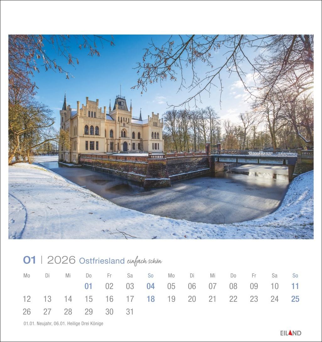 Bild: 9783964024091 | Ostfriesland Postkartenkalender 2026 - einfach schön | Eiland | 13 S.