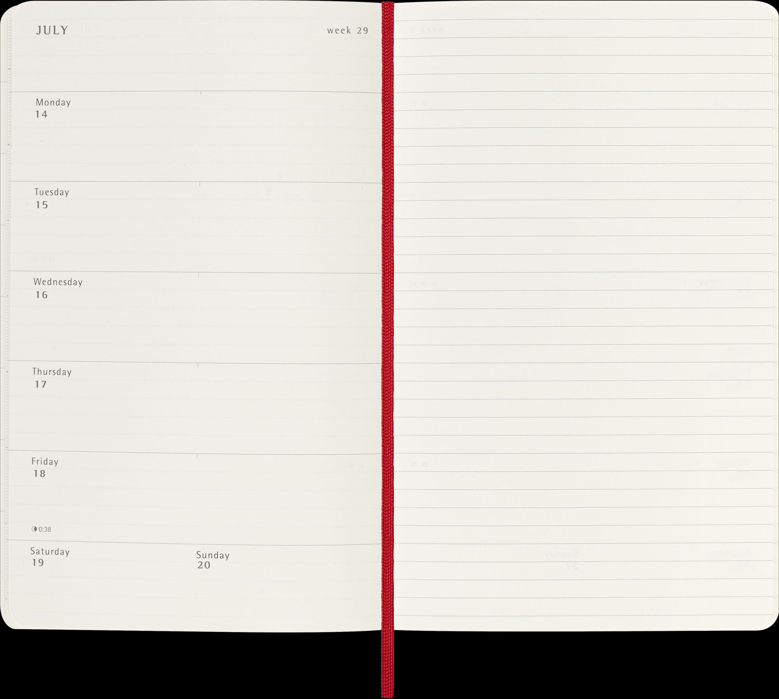 Bild: 8056999270605 | Moleskine 18 Monate Wochen Notizkalender 2024/2025, Large/A5, 1 Wo...