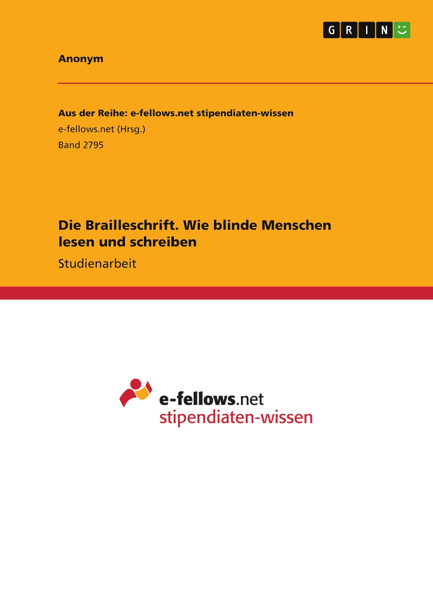 Cover: 9783668759091 | Die Brailleschrift. Wie blinde Menschen lesen und schreiben | Buch