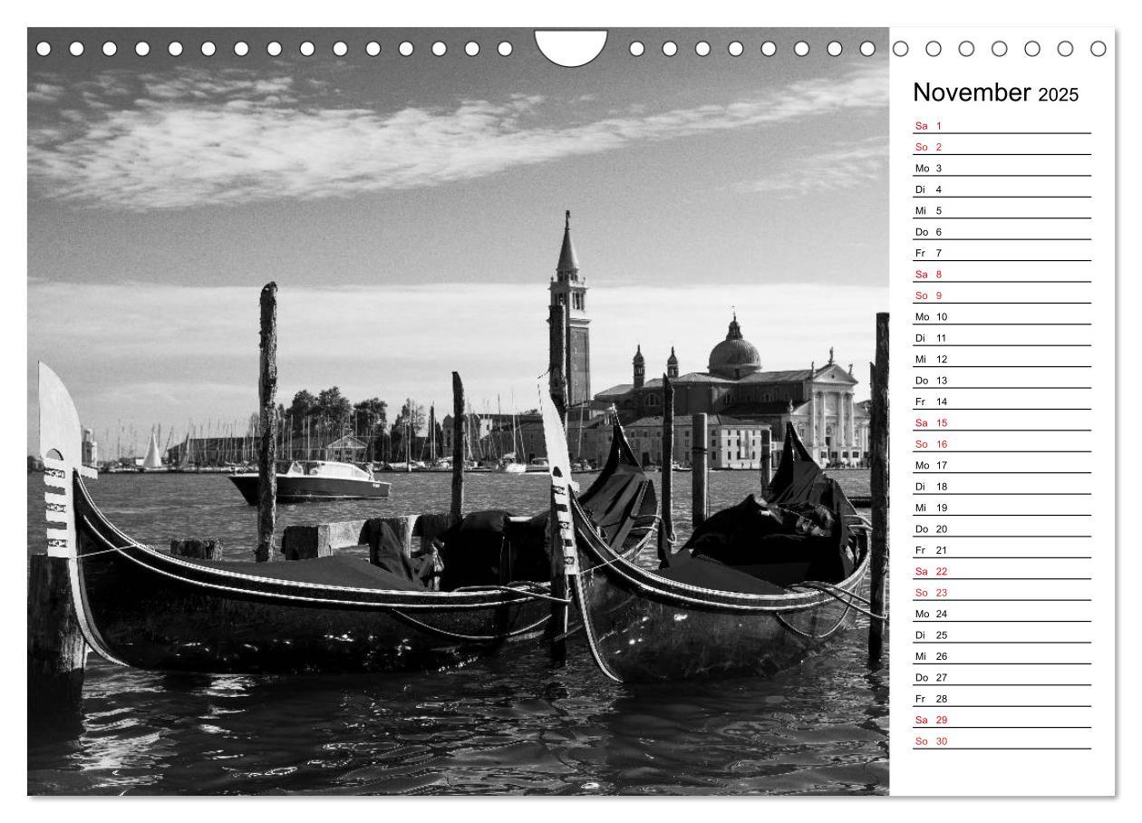 Bild: 9783435533138 | Venedig schwarz-weiß (Wandkalender 2025 DIN A4 quer), CALVENDO...