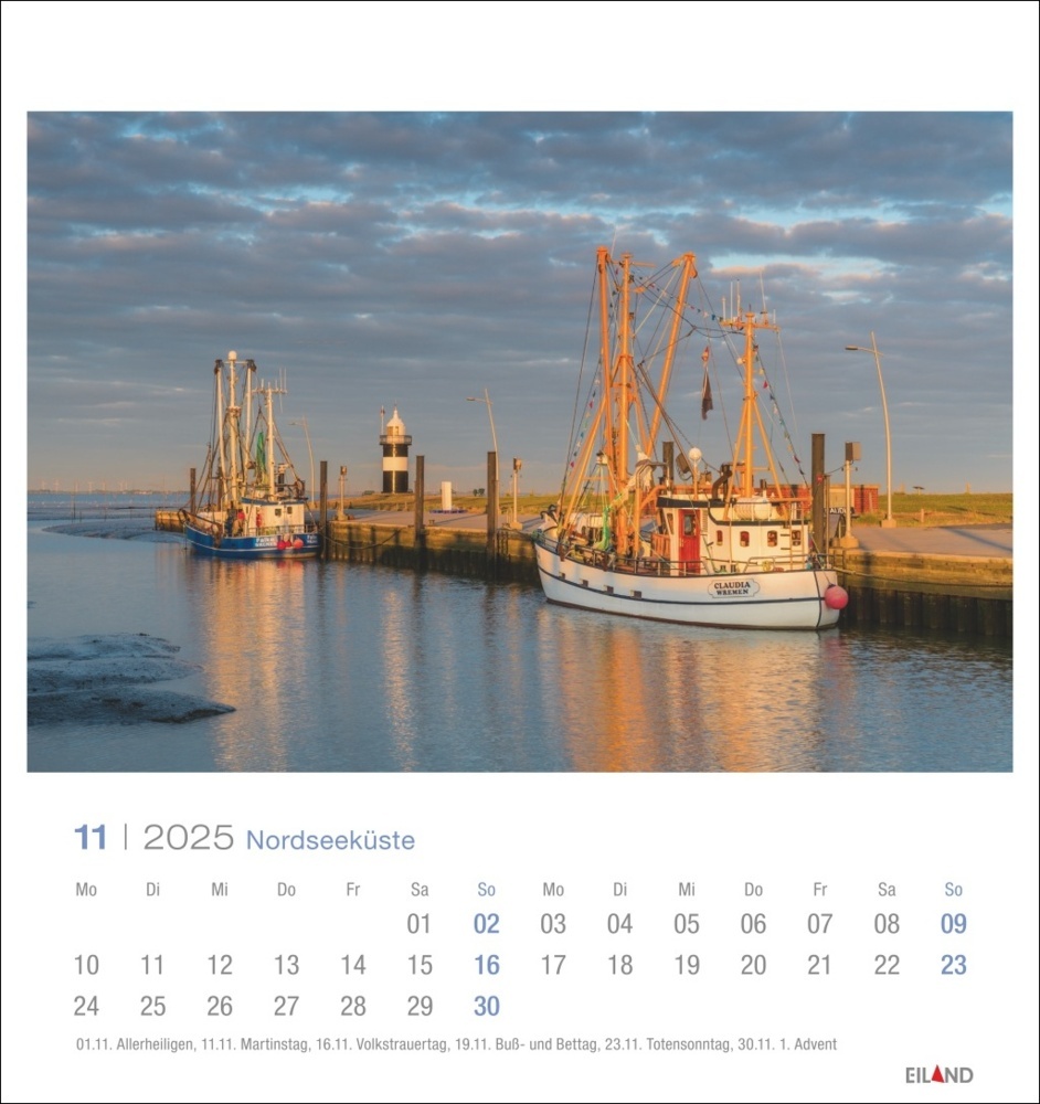 Bild: 9783964023292 | Nordseeküste Postkartenkalender 2025 - Wind und Wellen - Sand und Meer