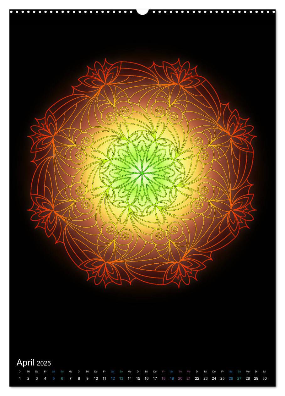 Bild: 9783435952410 | Mandala-Kalender 2025 (Wandkalender 2025 DIN A2 hoch), CALVENDO...