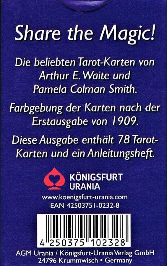 Rückseite: 4250375102328 | Tarot von A.E. Waite | Karten im Miniformat | Arthur Edward Waite