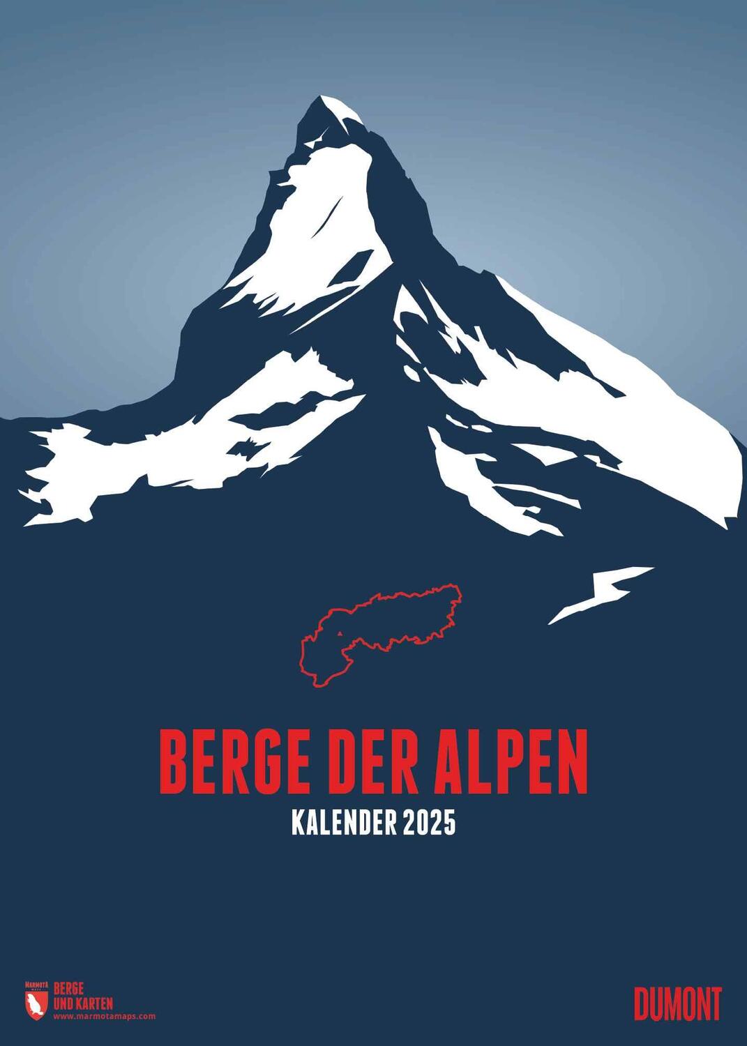 Cover: 4250809653952 | Marmota: Berge der Alpen 2025 - 12 Berg-Plakate - Wand-Kalender von...