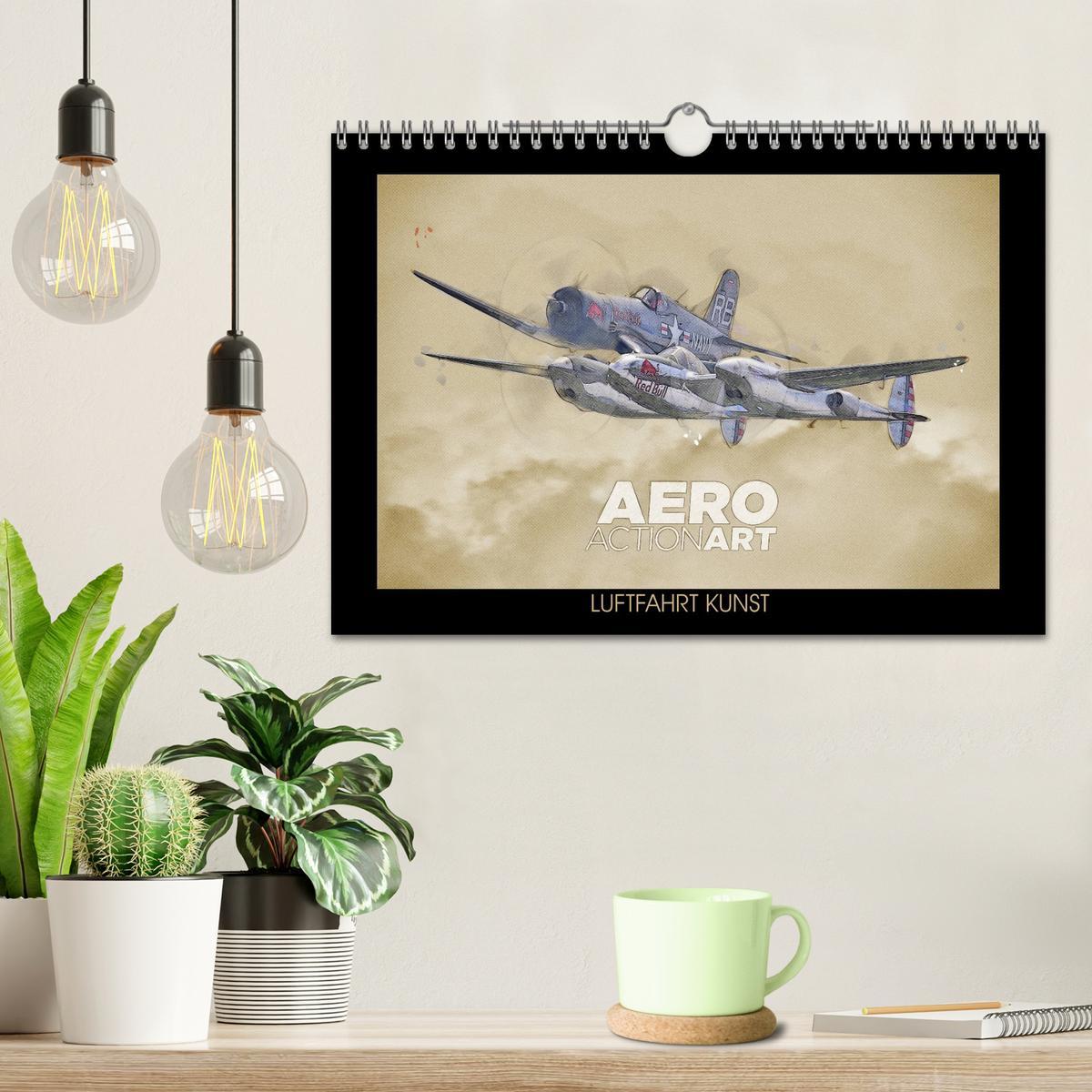 Bild: 9783435325559 | Aero Action Art - Luftfahrt Kunst (Wandkalender 2025 DIN A4 quer),...