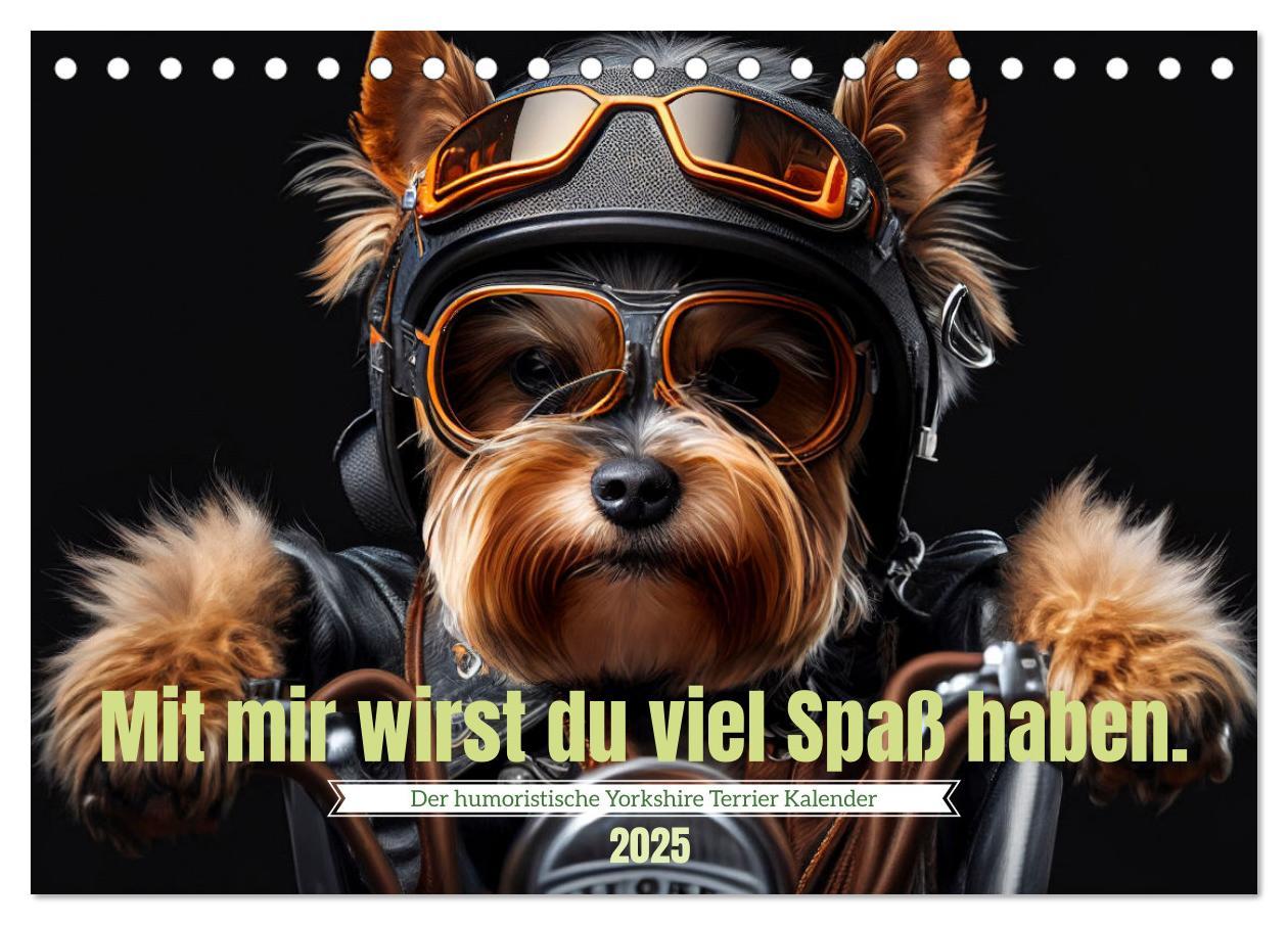 Cover: 9783383876707 | Der humoristische Yorkshire Terrier Kalender (Tischkalender 2025...