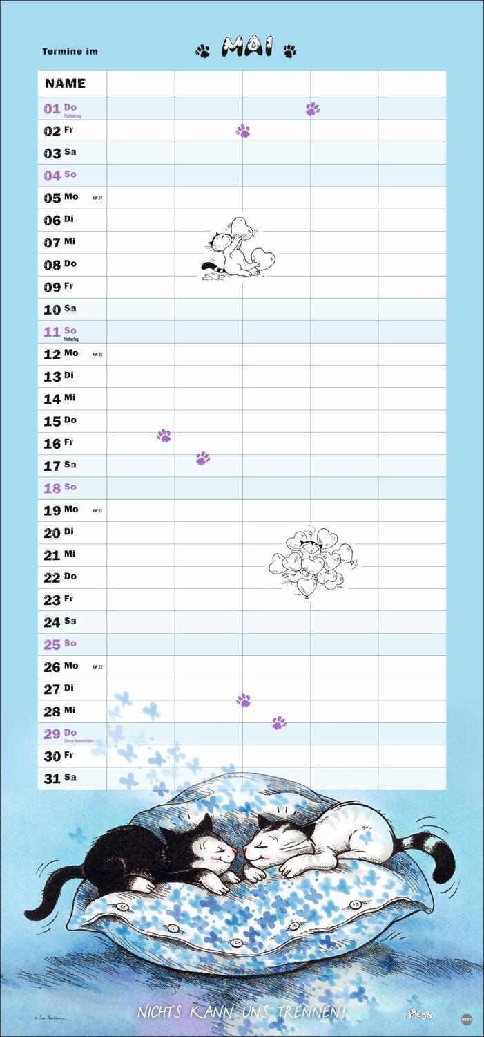 Bild: 9783756405770 | Jacob Familienplaner für Katzenliebhaber 2025 | Sven Hartmann | 15 S.