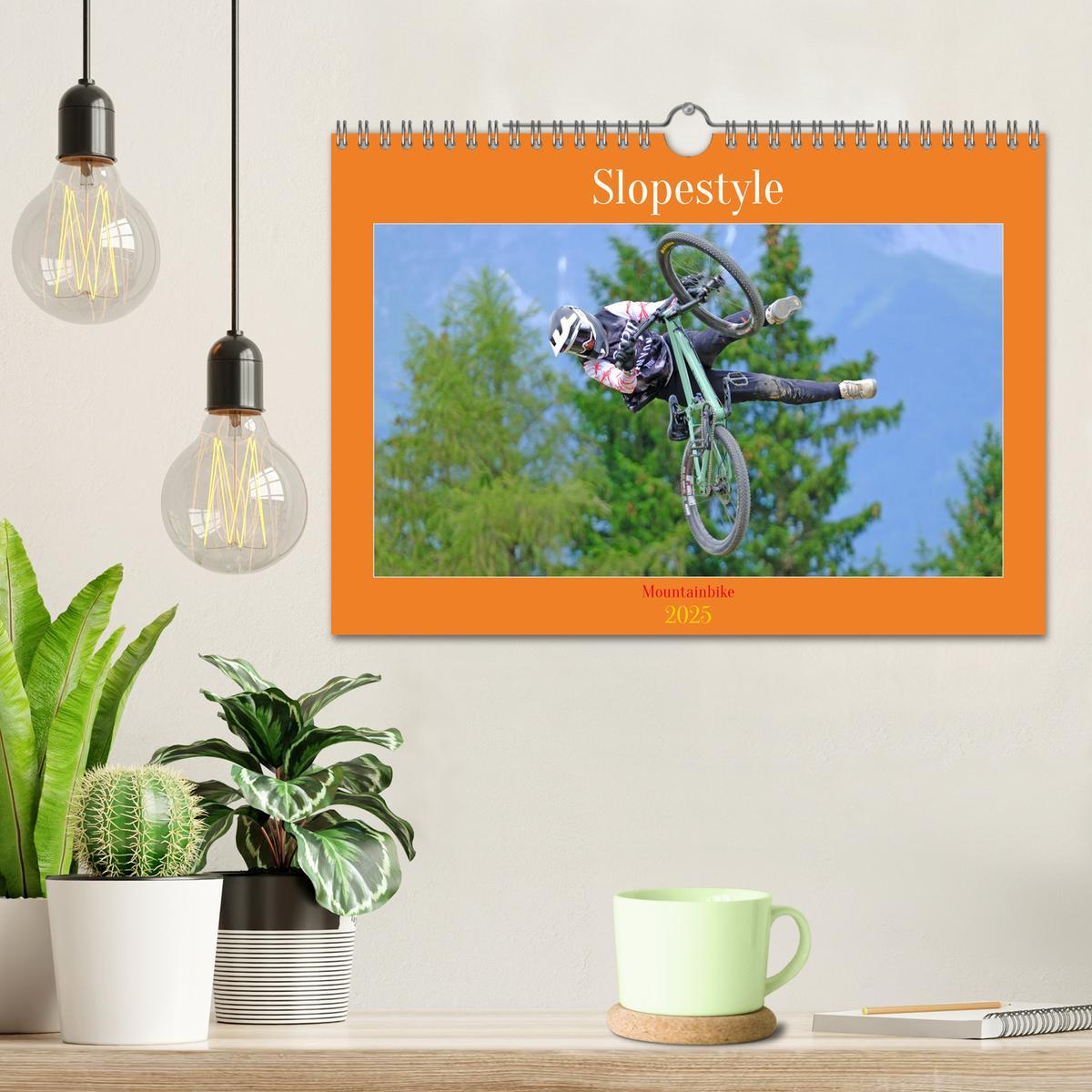 Bild: 9783383858437 | Slopestyle Mountainbike (Wandkalender 2025 DIN A4 quer), CALVENDO...