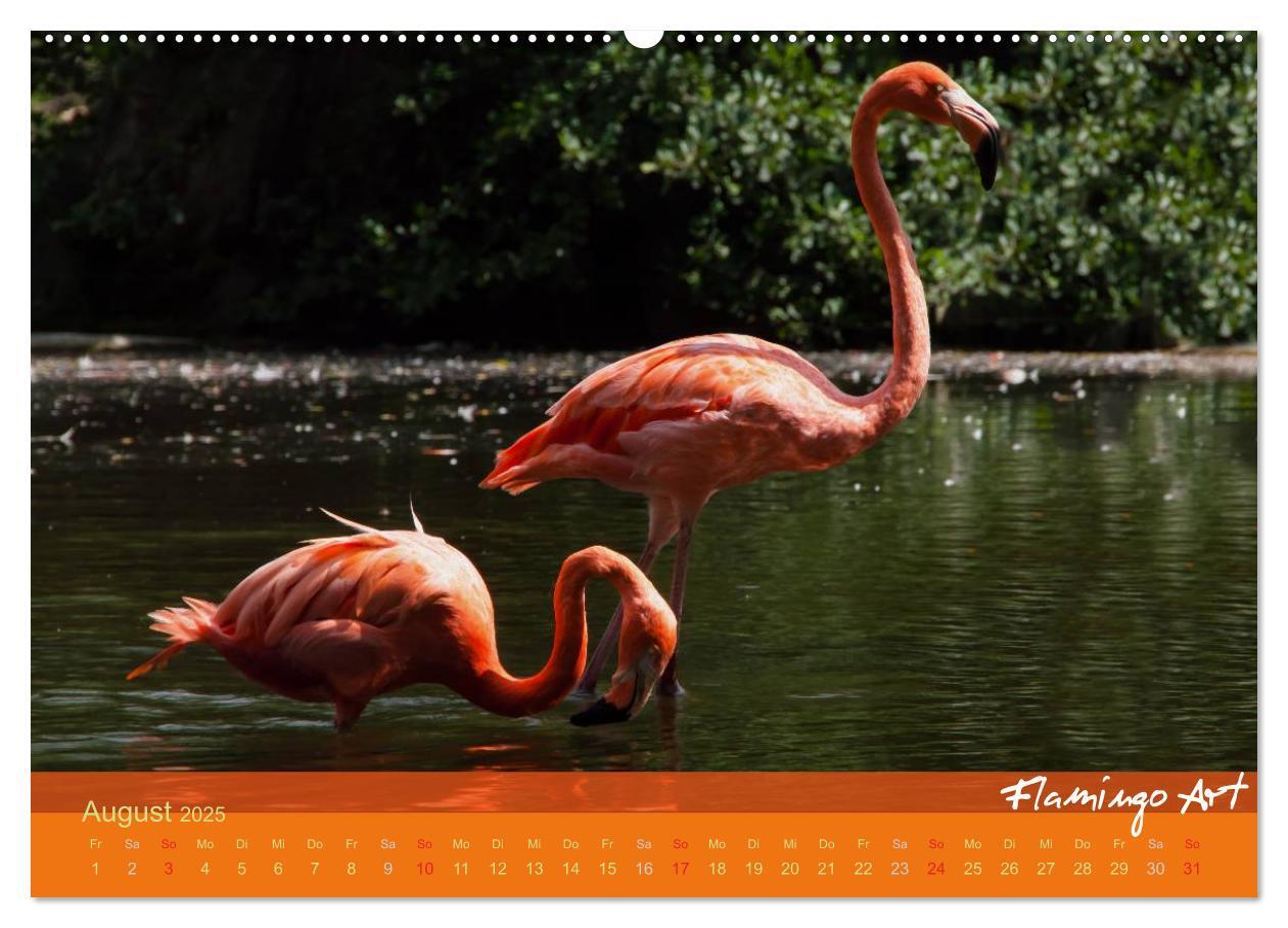 Bild: 9783435818822 | Flamingo Art 2025 (Wandkalender 2025 DIN A2 quer), CALVENDO...