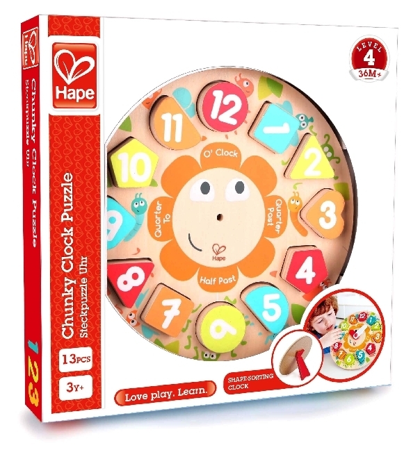 Cover: 6943478018747 | Hape Steckpuzzle Uhr (Kinderpuzzle) | Stück | E1622 | 2018