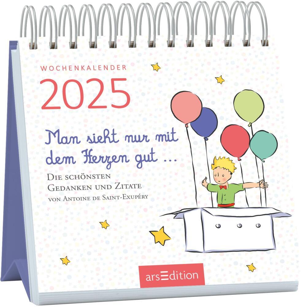 Cover: 4014489133087 | Mini-Wochenkalender Man sieht nur mit dem Herzen gut ... 2025 | 108 S.