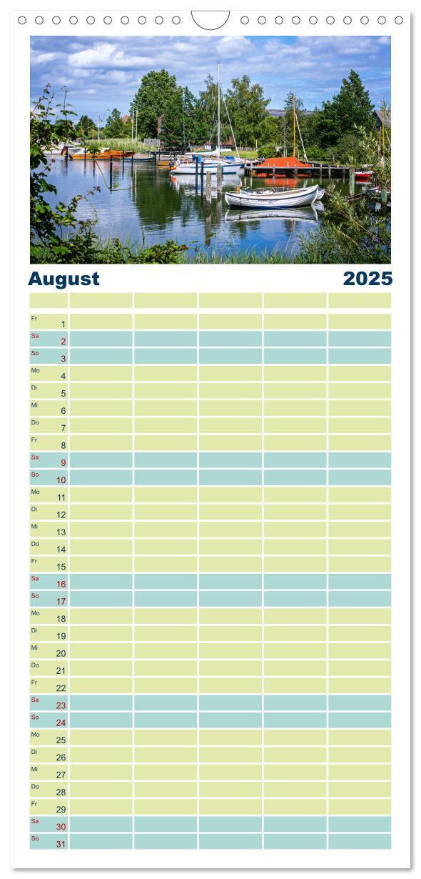 Bild: 9783457103029 | Familienplaner 2025 - Ostseefjord Schlei mit 5 Spalten...