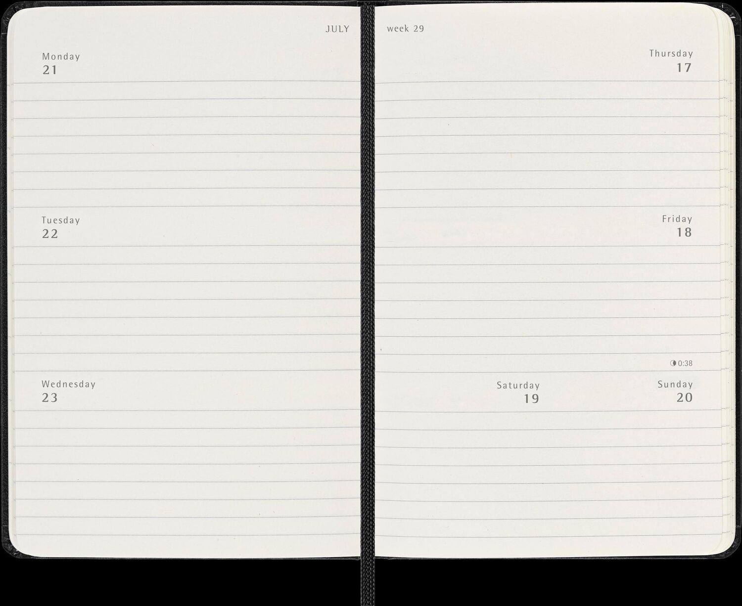 Bild: 8056999270476 | Moleskine Classic 12 Month 2025 Weekly Horizontal Planner, Hard...