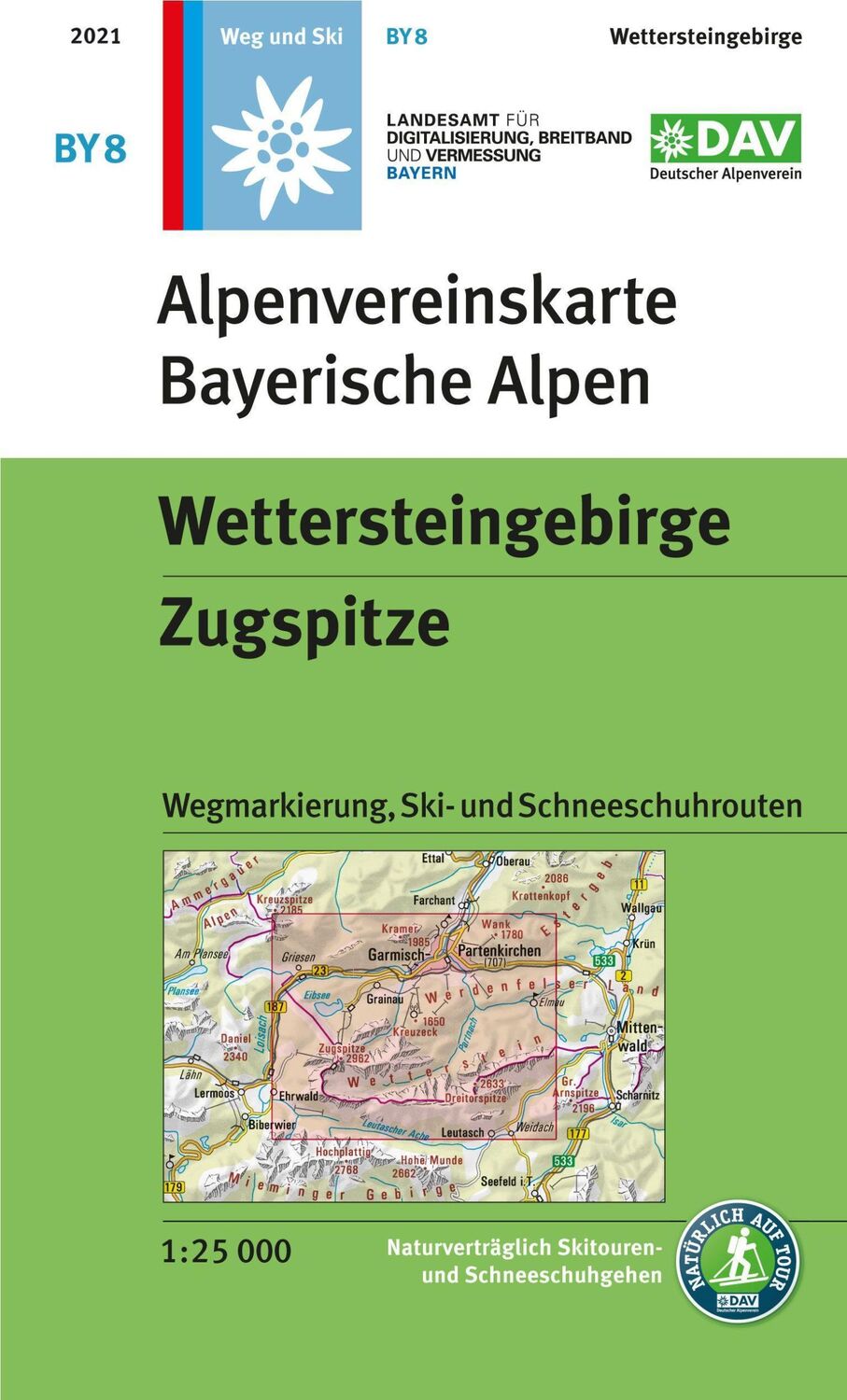 Cover: 9783948256098 | Wettersteingebirge, Zugspitze 1:25 000 | Deutscher Alpenverein | 2021