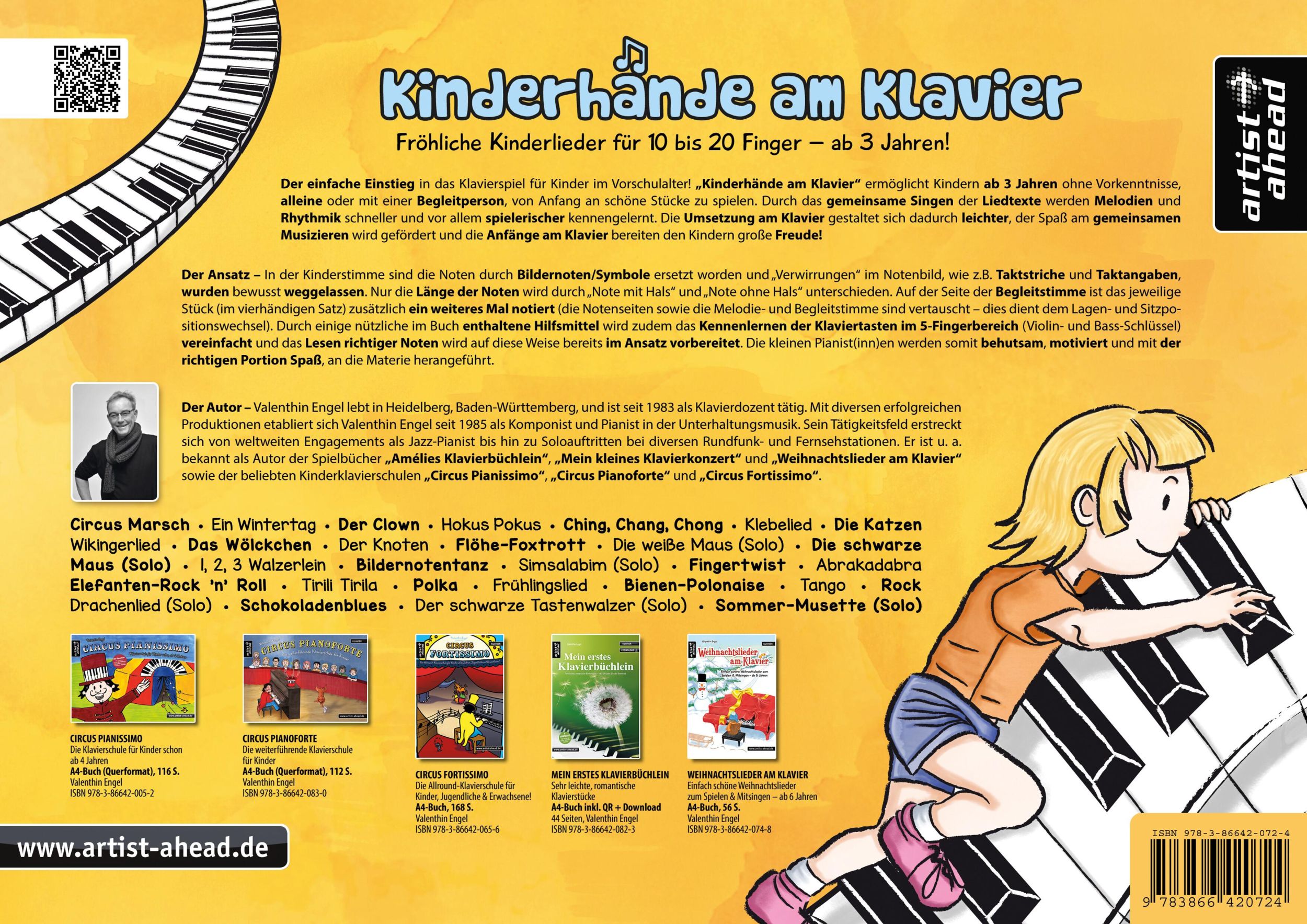 Rückseite: 9783866420724 | Kinderhände am Klavier | Valenthin Engel | Taschenbuch | Notenbuch