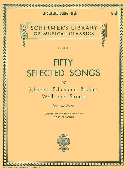 Cover: 73999614305 | 50 Selected Songs by Schubert, Schumann, Brahms, Wolf &amp; Strauss...