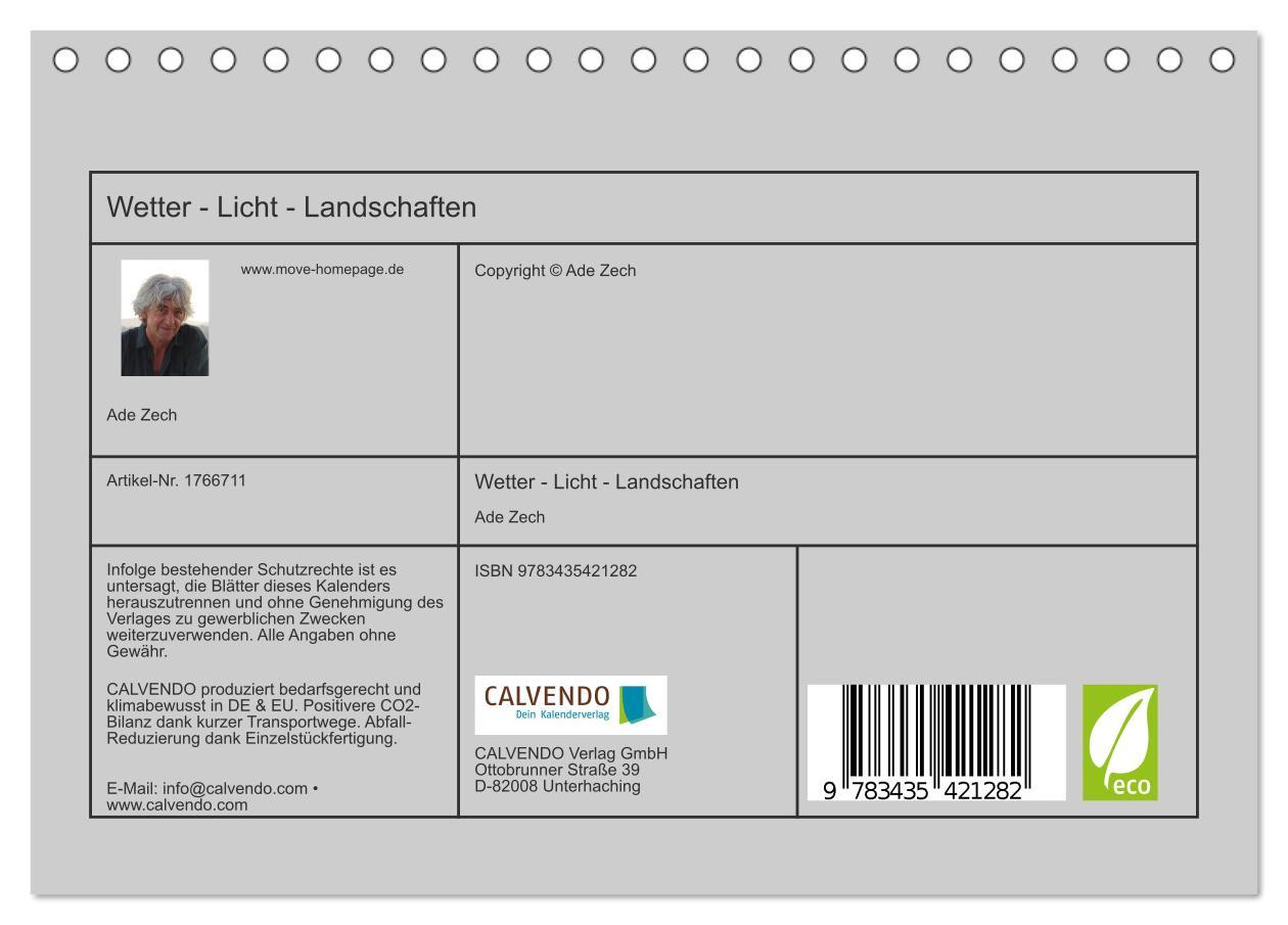 Bild: 9783435421282 | Wetter - Licht - Landschaften (Tischkalender 2025 DIN A5 quer),...