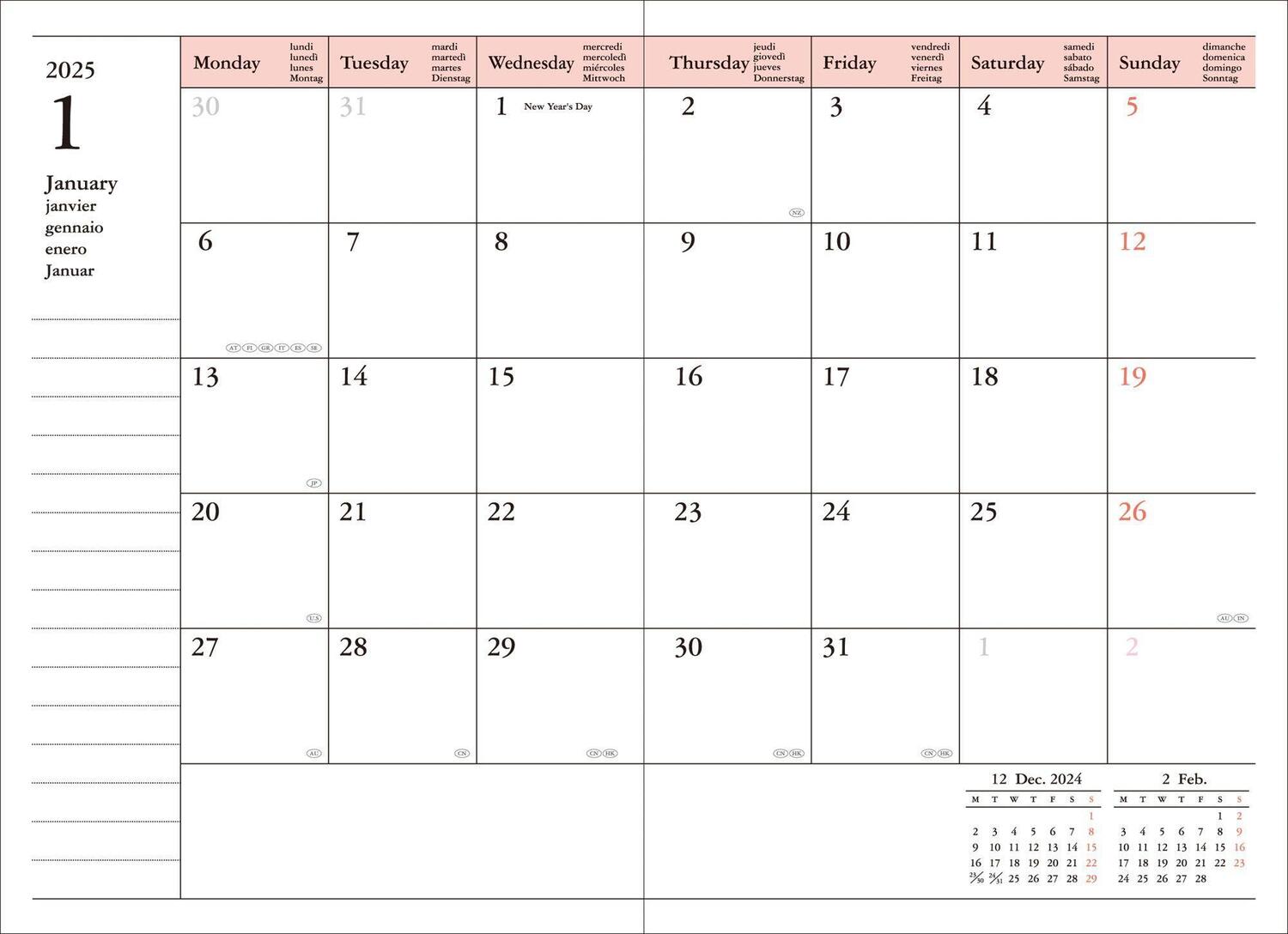 Bild: 4550045127539 | MARK'S 2024/2025 Taschenkalender A6 vertikal, COLORS // Blue | Inc.