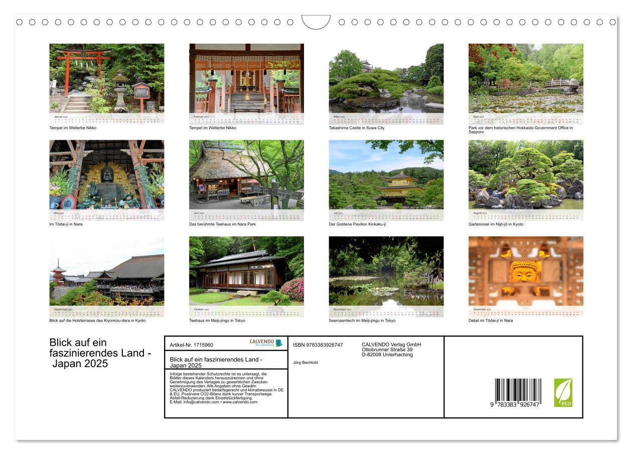 Bild: 9783383926747 | Blick auf ein faszinierendes Land - Japan 2025 (Wandkalender 2025...