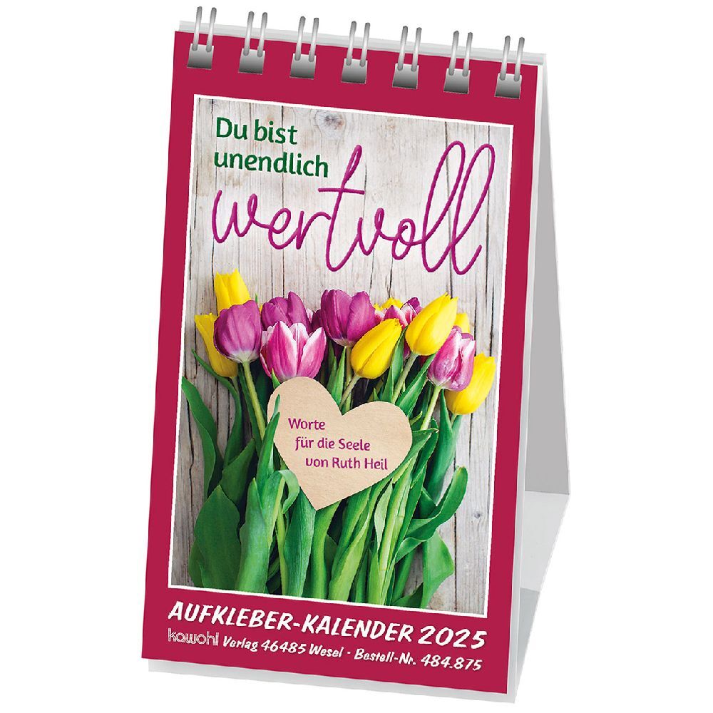 Cover: 9783754887554 | Du bist unendlich wertvoll 2025 | Mini-Aufkleber-Kalender | Ruth Heil