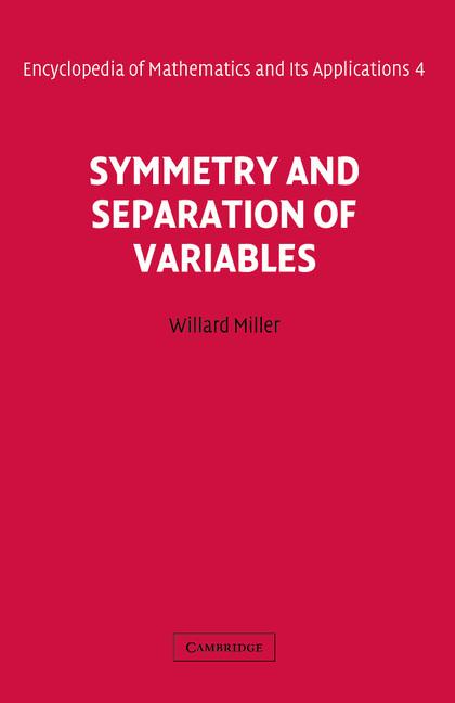 Cover: 9780521177399 | Symmetry and Separation of Variables | Willard Jr. Miller (u. a.)