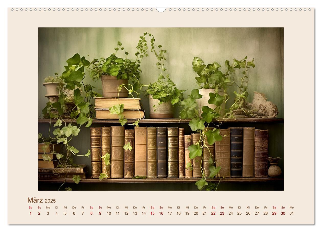 Bild: 9783383848414 | Bücherzauber (Wandkalender 2025 DIN A2 quer), CALVENDO Monatskalender