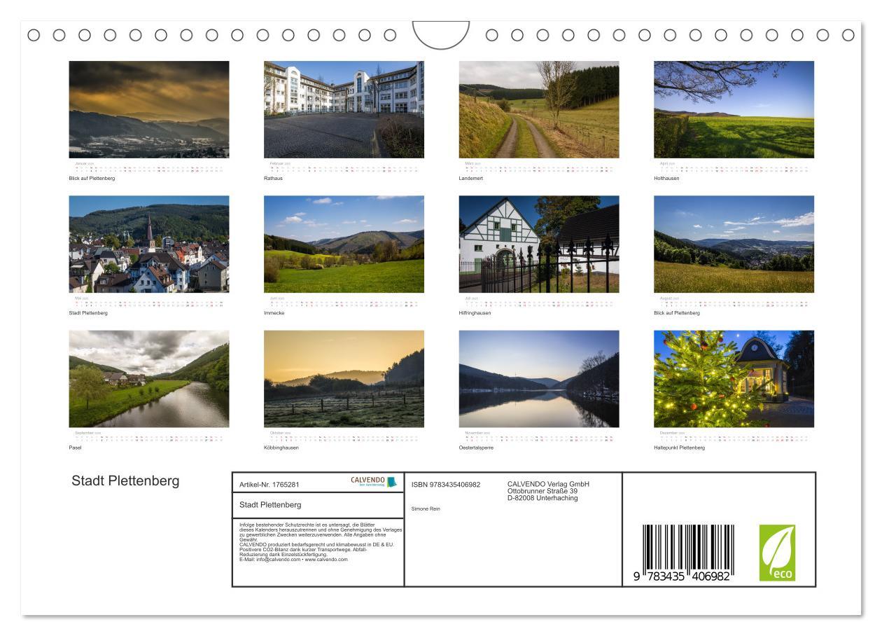 Bild: 9783435406982 | Stadt Plettenberg (Wandkalender 2025 DIN A4 quer), CALVENDO...