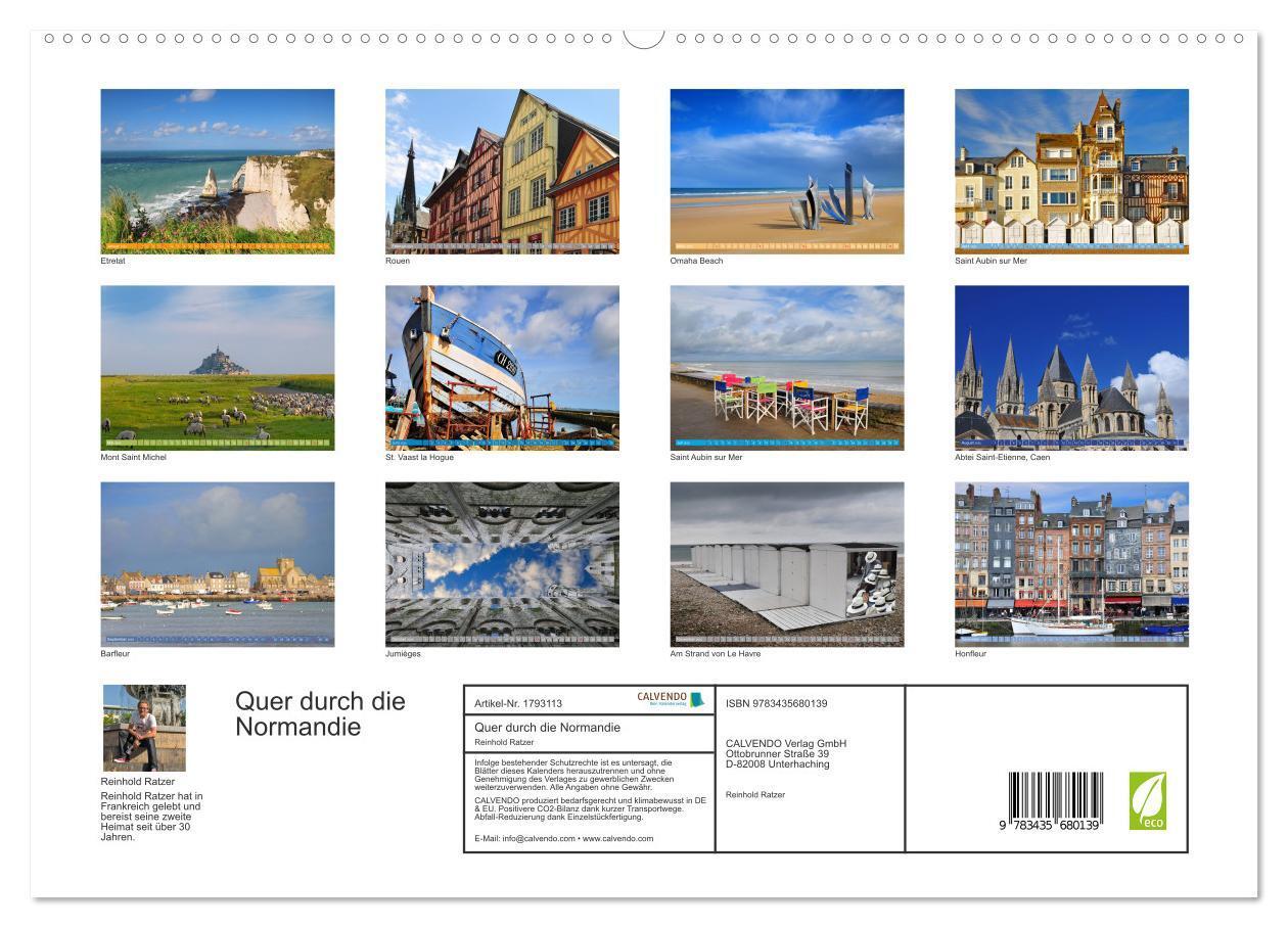 Bild: 9783435680139 | Quer durch die Normandie (Wandkalender 2025 DIN A2 quer), CALVENDO...