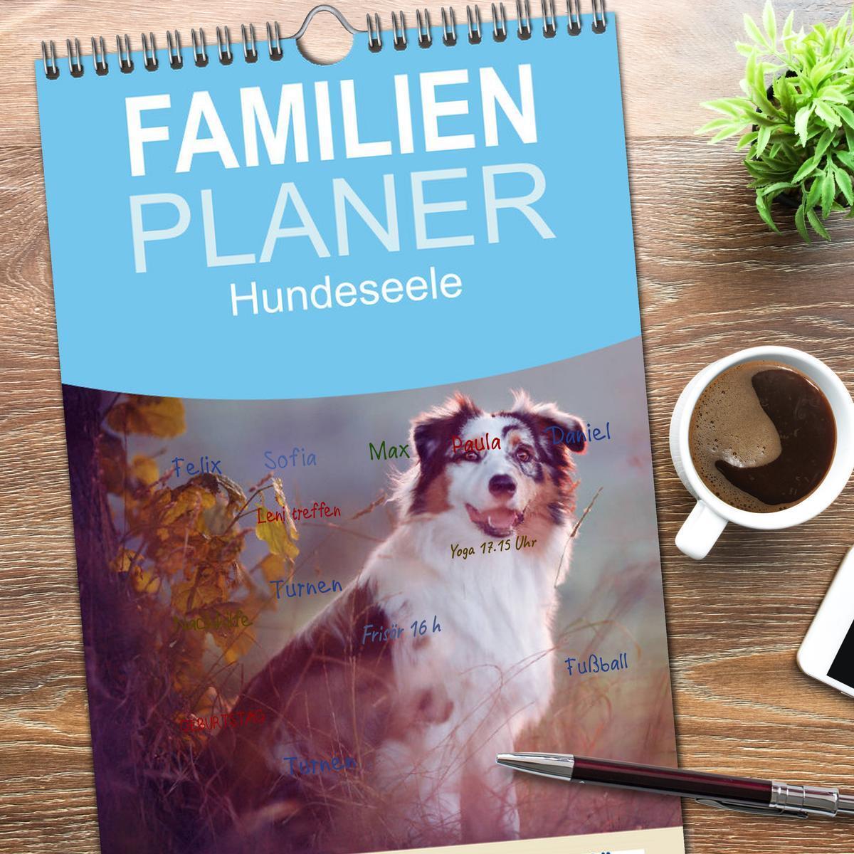 Bild: 9783457117330 | Familienplaner 2025 - Hundeseele mit 5 Spalten (Wandkalender, 21 x...