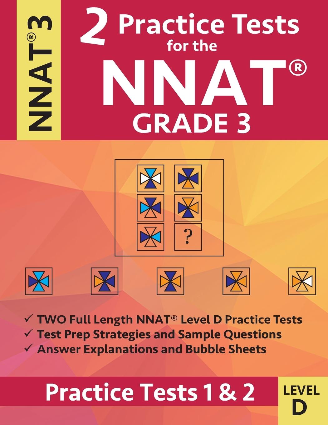 Cover: 9781948255790 | 2 Practice Tests for the NNAT Grade 3 Level D | Origins Publications