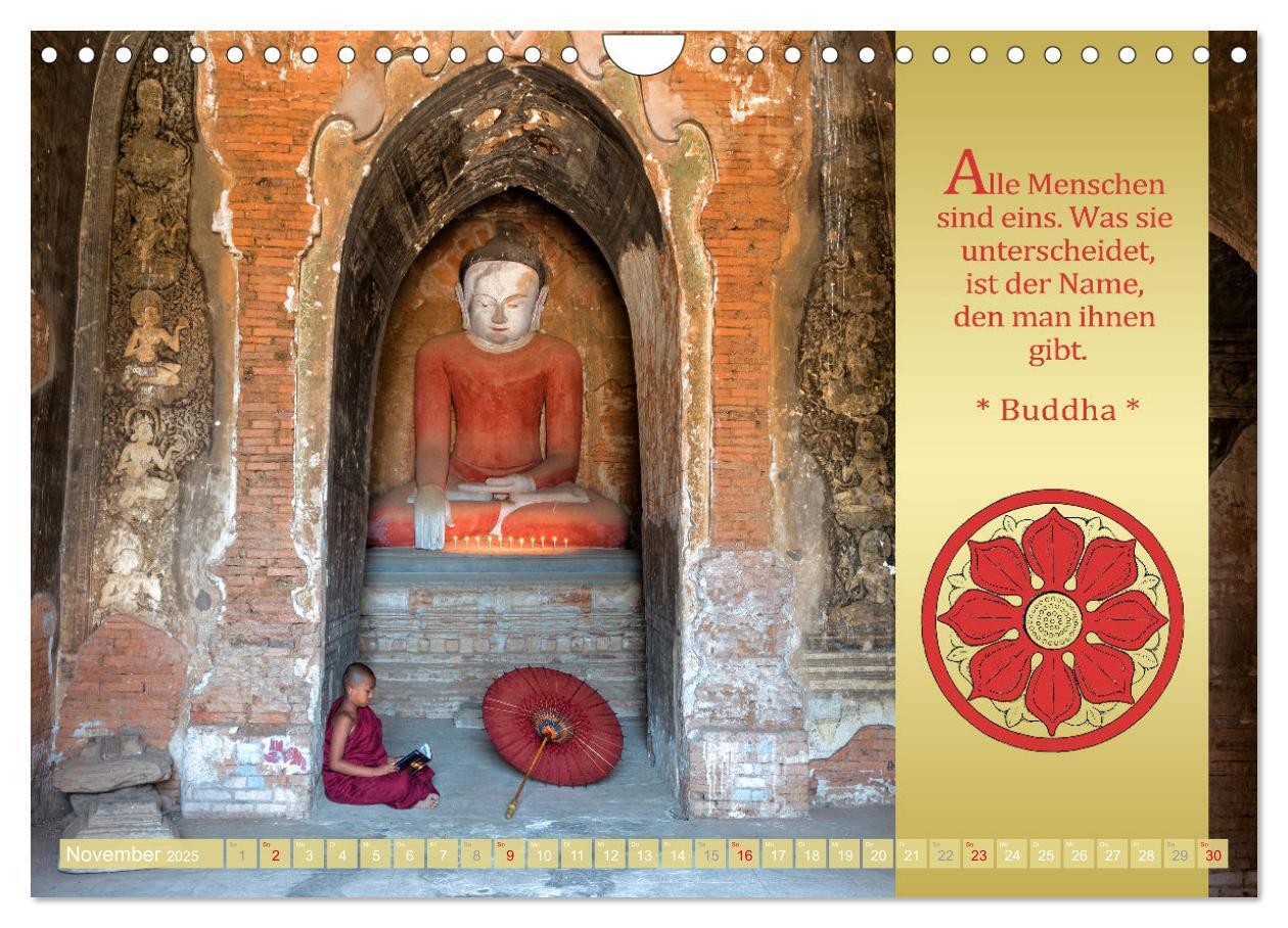 Bild: 9783435081745 | BUDDHAS WORTE - Buddhistische Weisheiten (Wandkalender 2025 DIN A4...