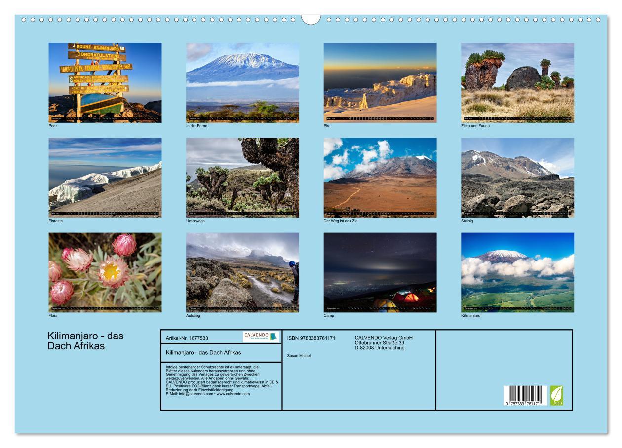 Bild: 9783383761171 | Kilimanjaro - das Dach Afrikas (Wandkalender 2025 DIN A2 quer),...