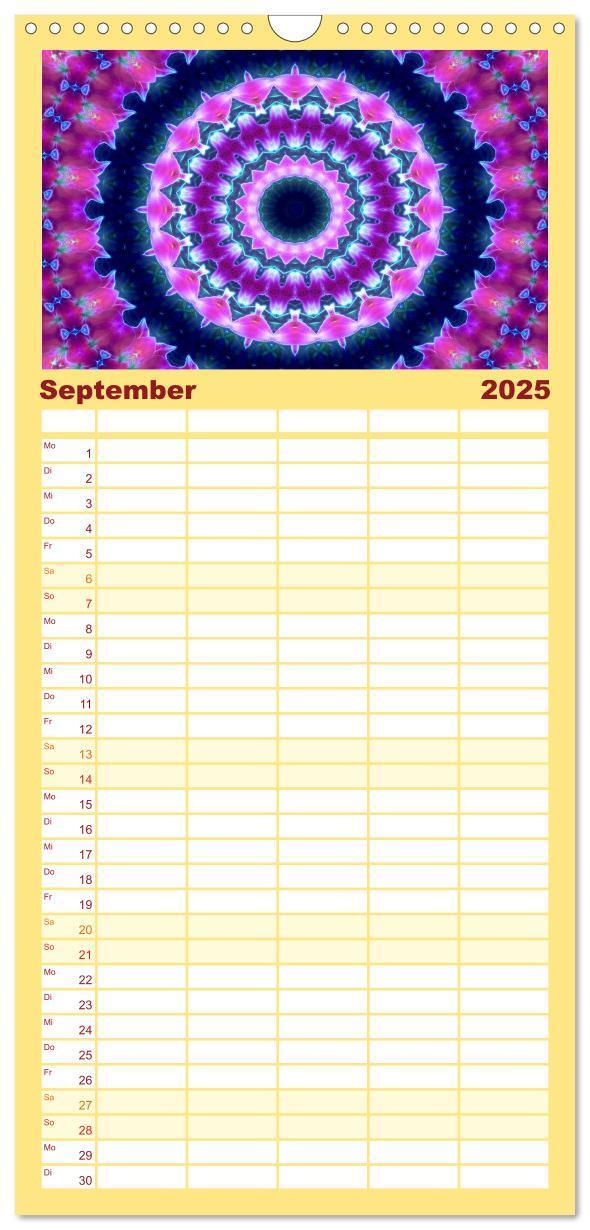 Bild: 9783457122358 | Familienplaner 2025 - Mandala Träume mit 5 Spalten (Wandkalender,...