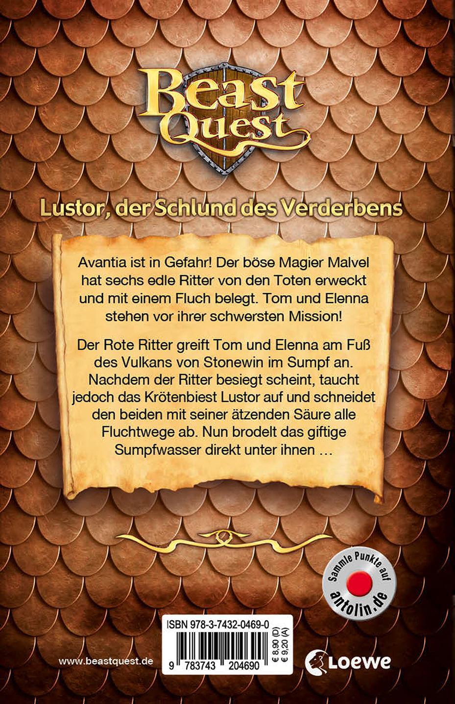 Rückseite: 9783743204690 | Beast Quest (Band 57) - Lustor, der Schlund des Verderbens | Blade