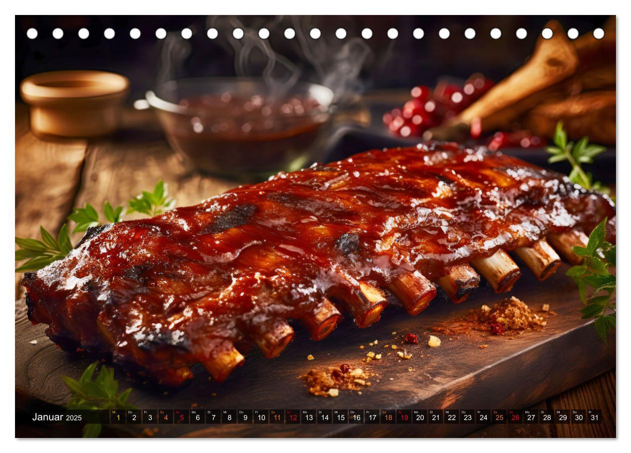 Bild: 9783383867668 | BBQ Feuerzauber - Grillkalender (Tischkalender 2025 DIN A5 quer),...