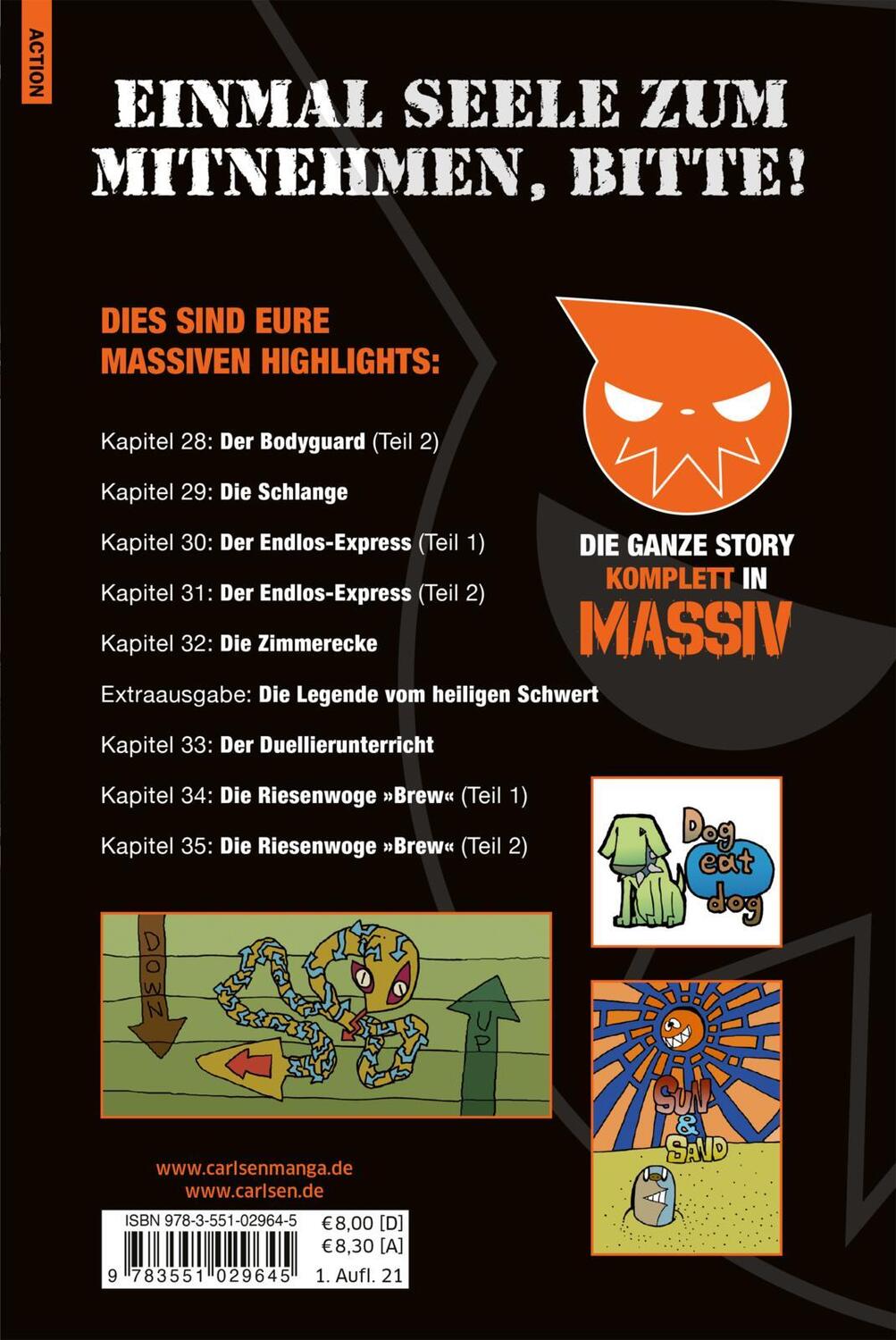 Rückseite: 9783551029645 | Soul Eater Massiv 4 | Düstere Manga Fantasy-Action im Sammelband