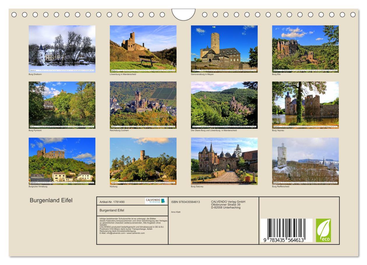 Bild: 9783435564613 | Burgenland Eifel (Wandkalender 2025 DIN A4 quer), CALVENDO...