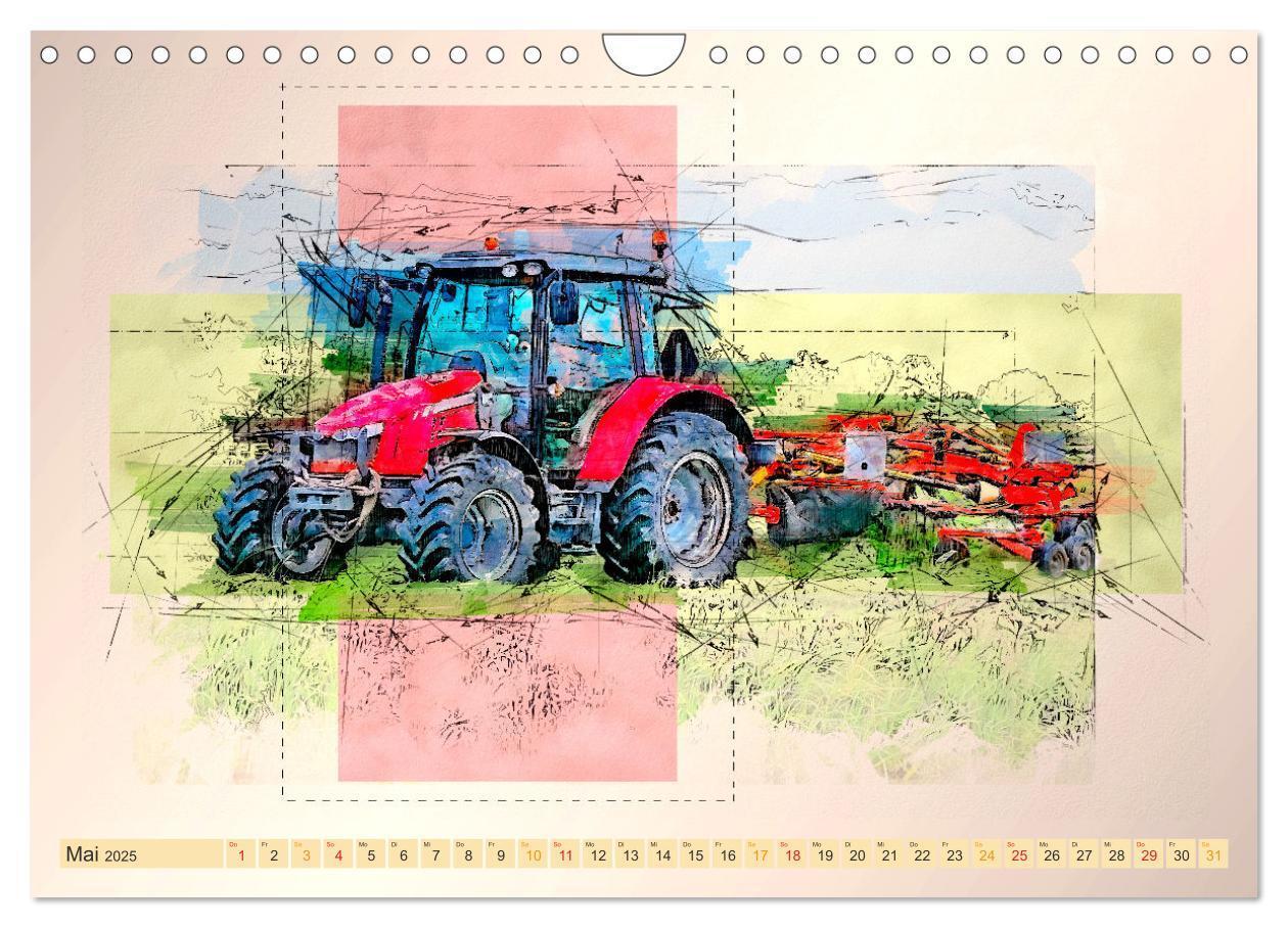 Bild: 9783383922855 | Traktoren - mein Kalender (Wandkalender 2025 DIN A4 quer), CALVENDO...