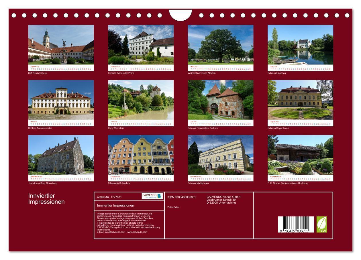 Bild: 9783435036851 | Innviertler Impressionen (Wandkalender 2025 DIN A4 quer), CALVENDO...