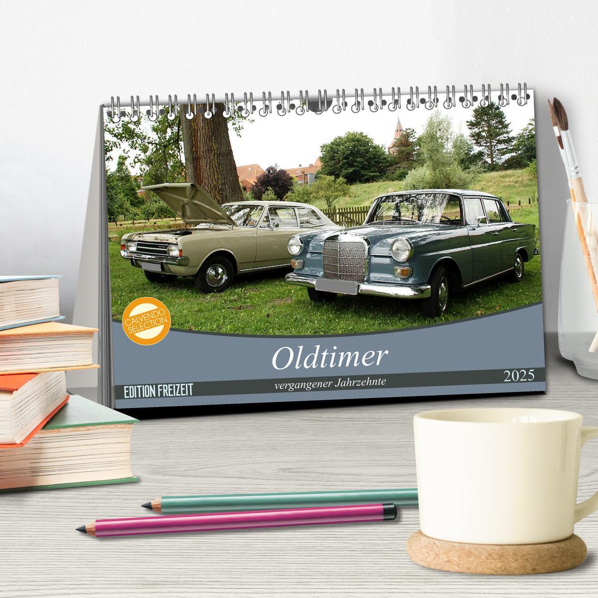 Bild: 9783435492626 | Oldtimer vergangenger Jahrzehnte (Tischkalender 2025 DIN A5 quer),...