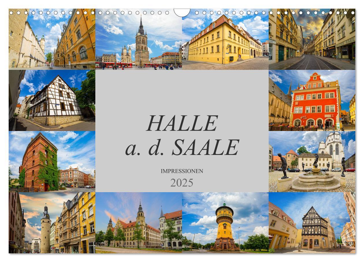 Cover: 9783435312160 | Halle a. d. Saale Impressionen (Wandkalender 2025 DIN A3 quer),...