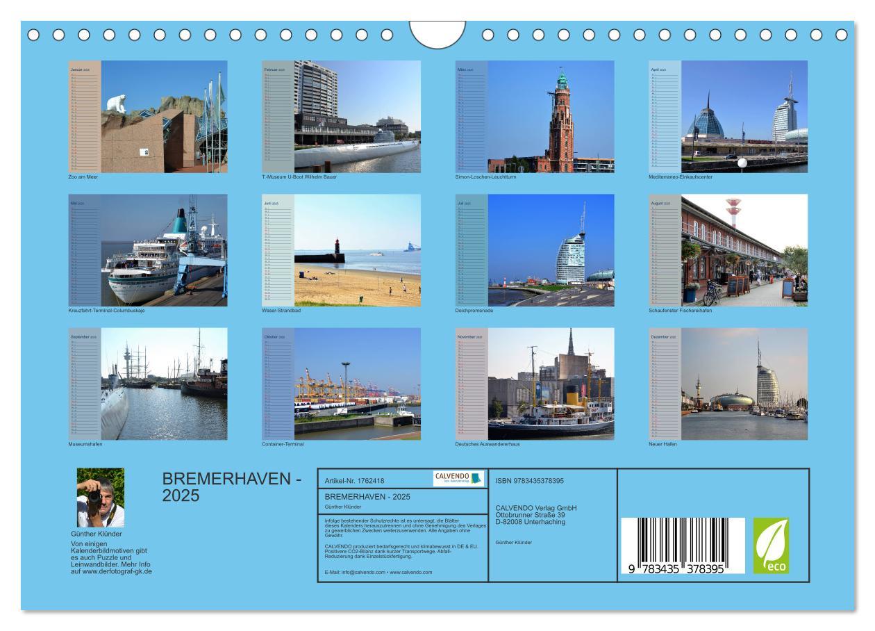 Bild: 9783435378395 | BREMERHAVEN - 2025 (Wandkalender 2025 DIN A4 quer), CALVENDO...