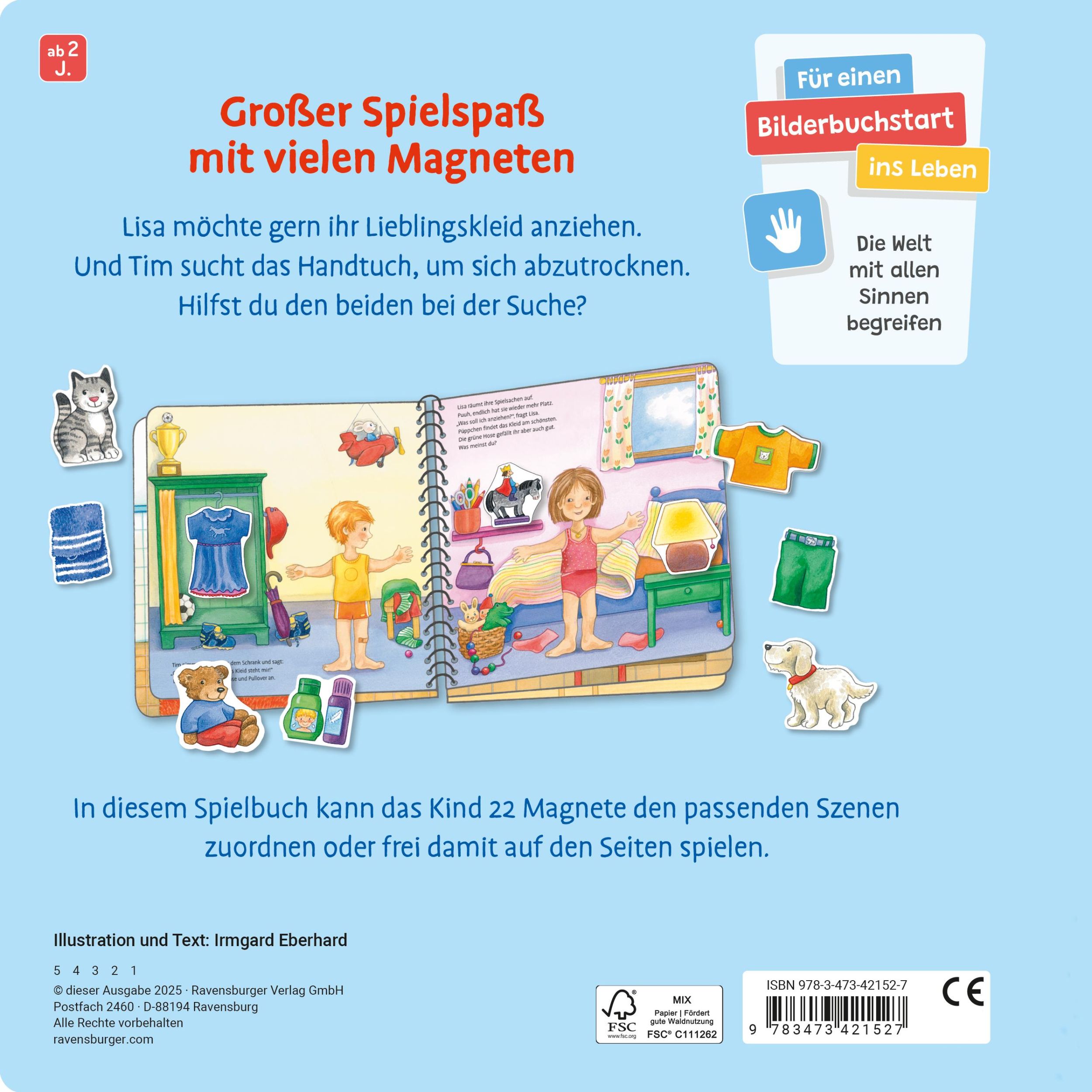 Rückseite: 9783473421527 | Mein großes Magnetbuch: Was gehört wohin? - Magnet-Spielbuch ab 2...