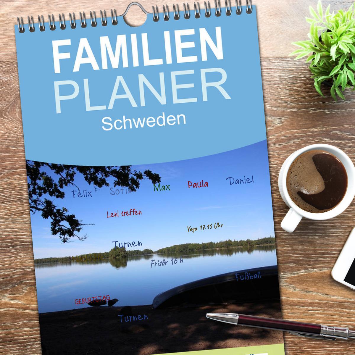 Bild: 9783457120439 | Familienplaner 2025 - Schweden 2025 mit 5 Spalten (Wandkalender, 21...