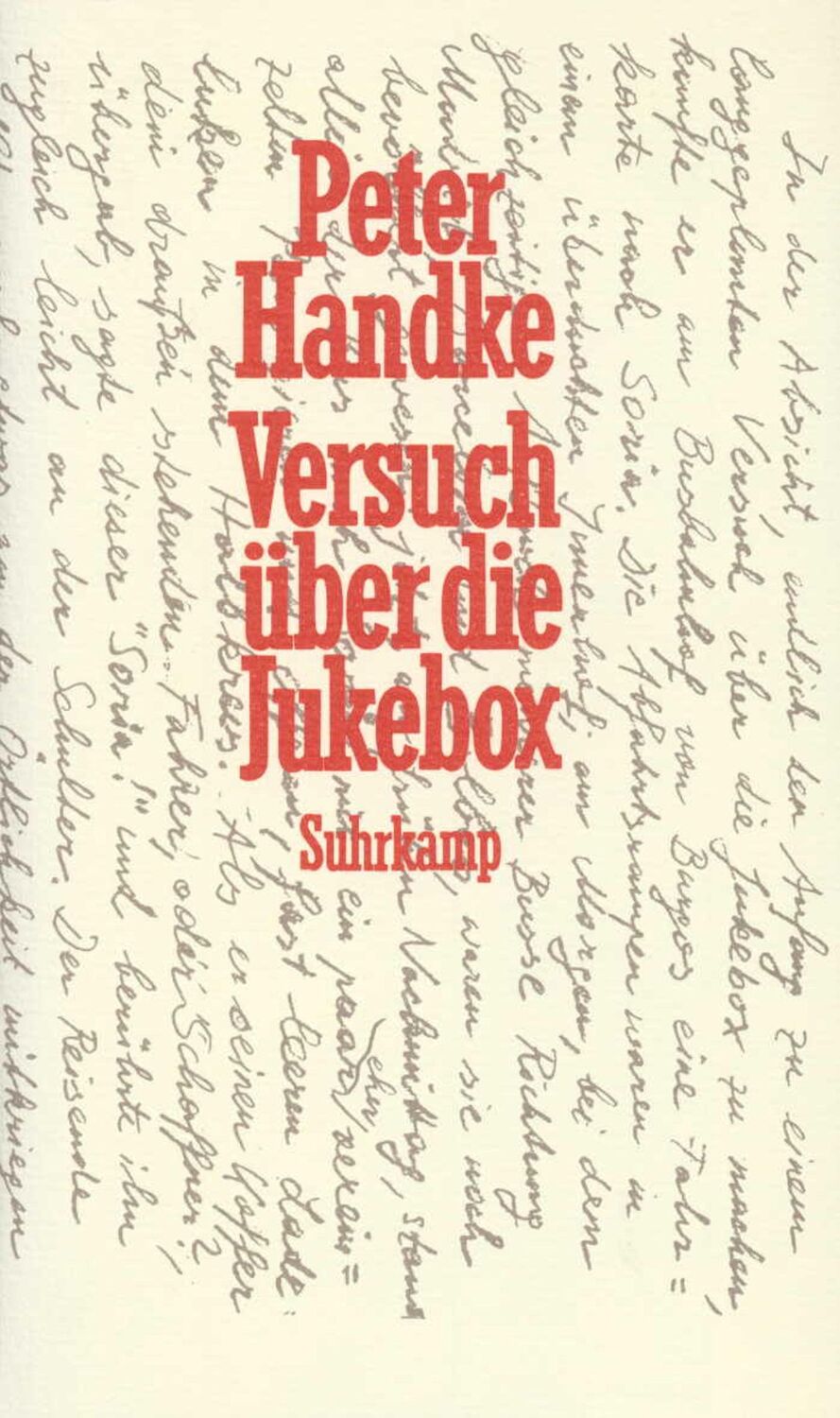 Cover: 9783518402887 | Versuch über die Jukebox | Peter Handke | Buch | 140 S. | Deutsch