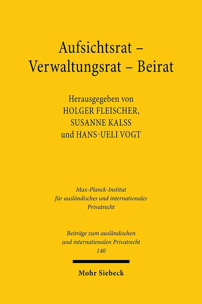 Cover: 9783161624926 | Aufsichtsrat - Verwaltungsrat - Beirat | Holger Fleischer (u. a.)