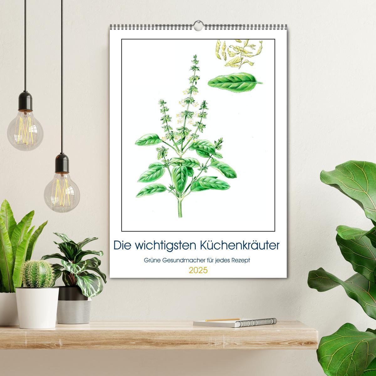 Bild: 9783435922000 | Die wichtigsten Küchenkräuter (Wandkalender 2025 DIN A2 hoch),...