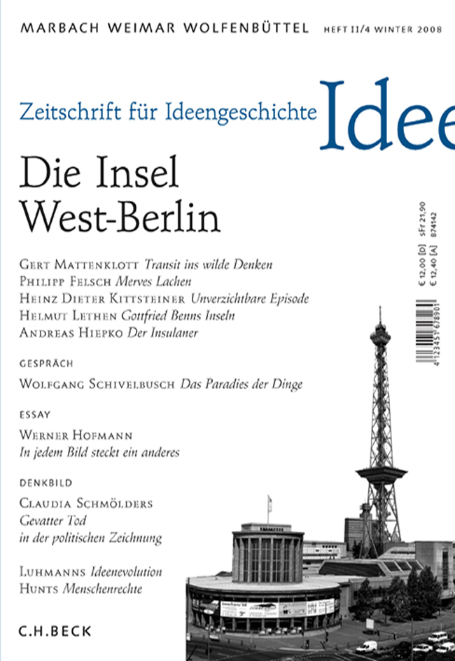 Cover: 9783406572678 | Zeitschrift für Ideengeschichte Heft II/4 Winter 2008: Westberlin -...