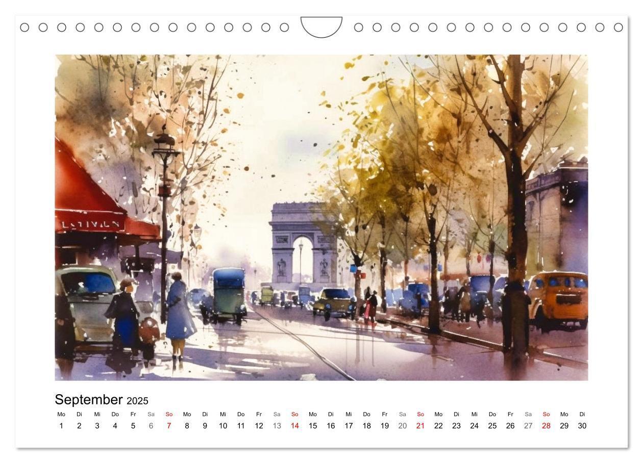 Bild: 9783383825613 | Romantisches Paris (Wandkalender 2025 DIN A4 quer), CALVENDO...